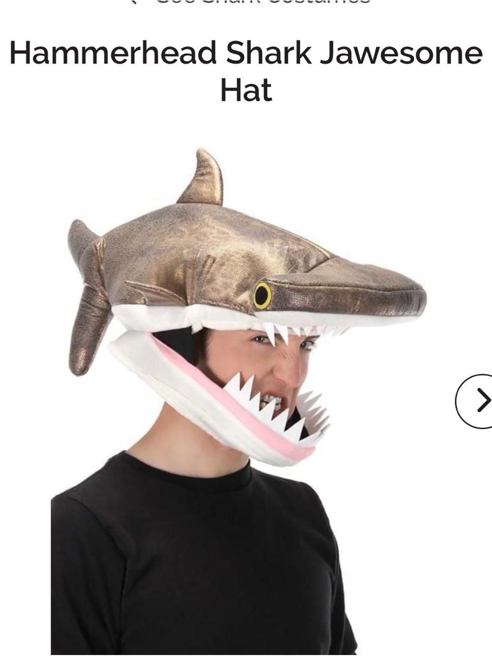 Target Metallic Gray Hammerhead Shark Hat